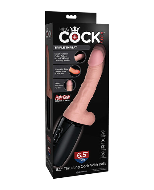 KING COCK PLUS 6.5 IN THRUSTING COCK W/ BALLS - PD572821