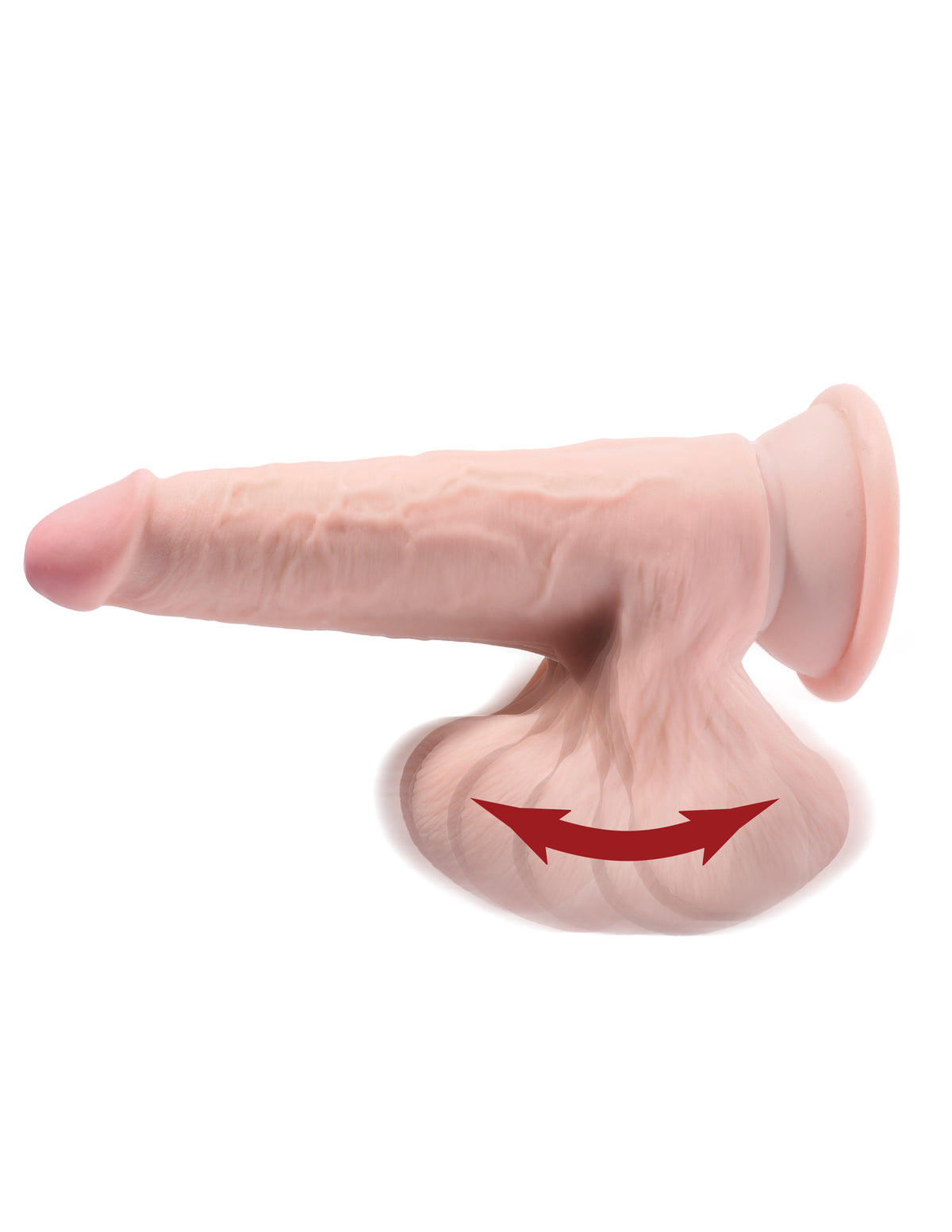 KING COCK PLUS 8 IN TRIPLE DENSITY COCK W/ SWINGING BALLS LIGHT - PD573121