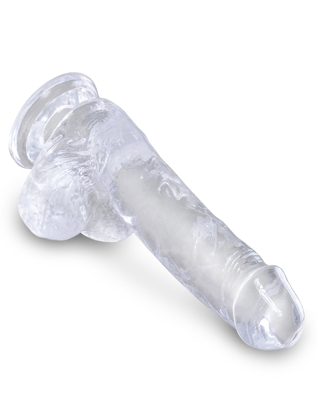 KING COCK CLEAR 6 IN COCK W/ BALLS - PD575220