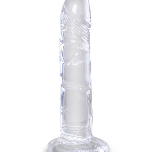KING COCK CLEAR 6 IN COCK W/O BALLS - PD575320
