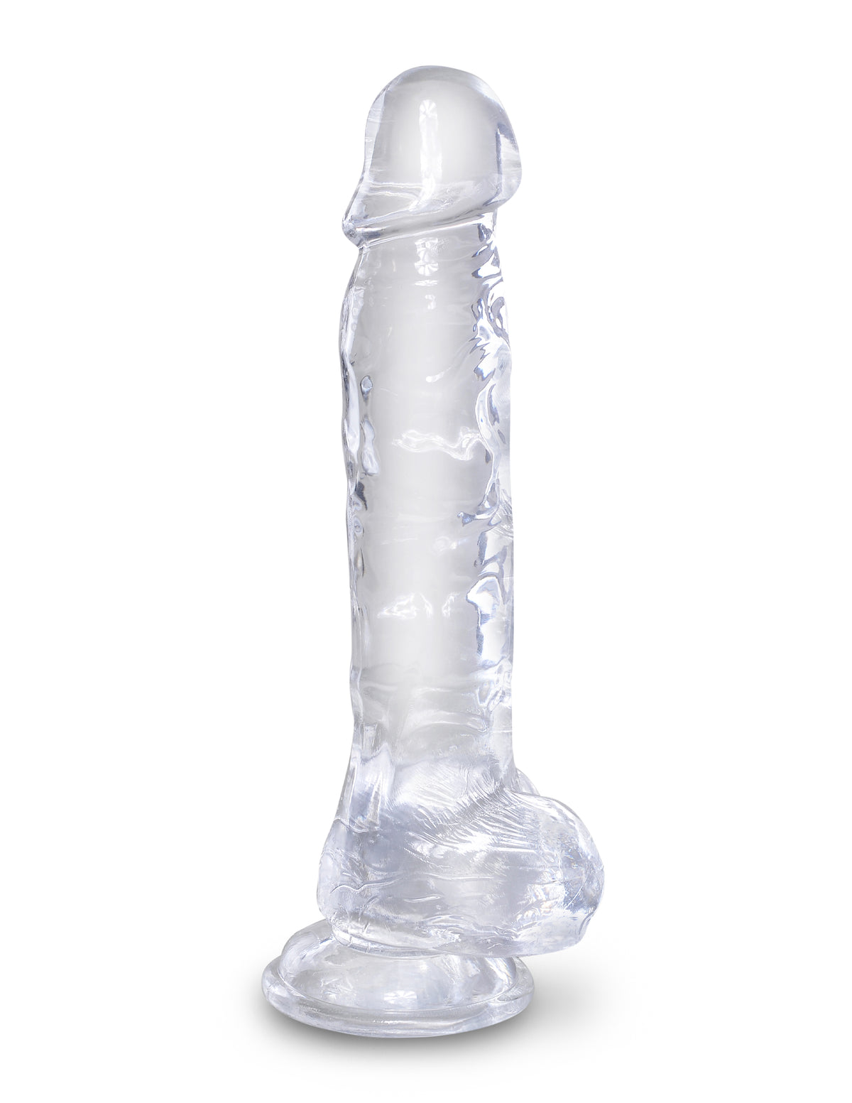 KING COCK CLEAR 8 IN COCK W/ BALLS - PD575620