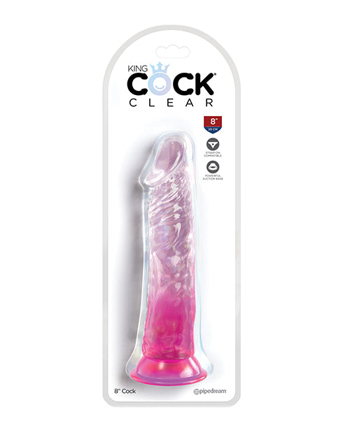 KING COCK CLEAR 8IN PINK - PD575711