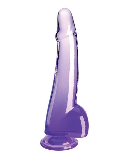 KING COCK CLEAR 10IN W/ BALLS PURPLE - PD576112