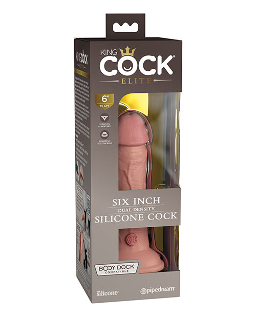 KING COCK ELITE 6 IN DUAL DENSITY LIGHT - PD577021