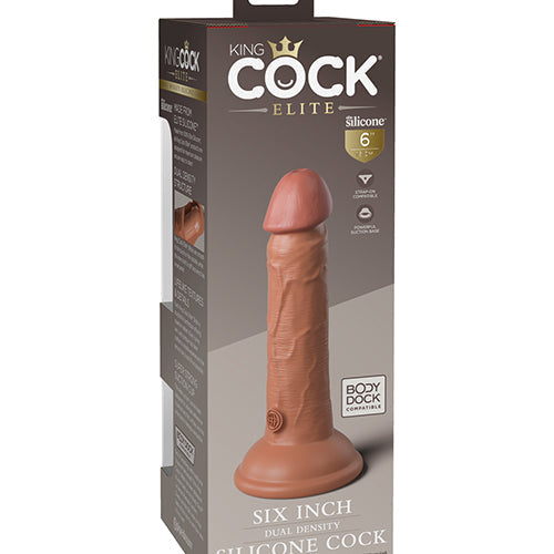 KING COCK ELITE 6 IN DUAL DENSITY TAN - PD577022
