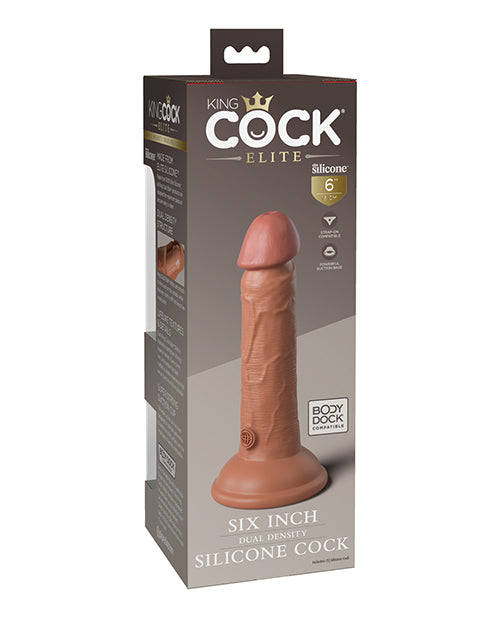 KING COCK ELITE 6 IN DUAL DENSITY TAN - PD577022