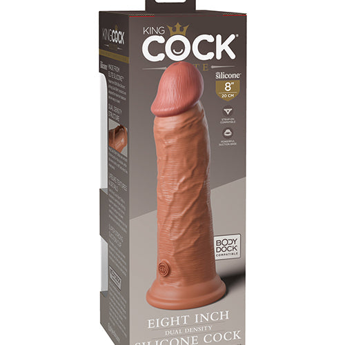 KING COCK ELITE 8 IN DUAL DENSITY TAN - PD577222