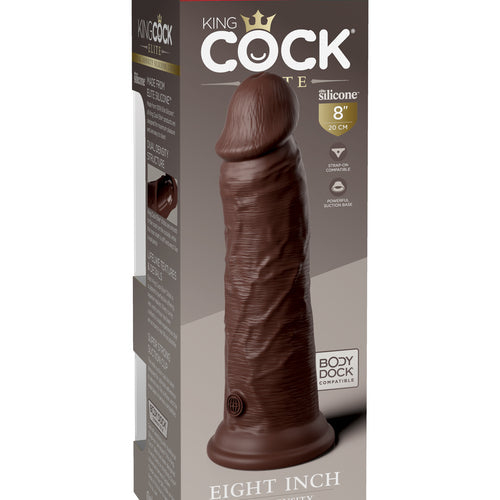 KING COCK ELITE 8 IN DUAL DENSITY BROWN - PD577229
