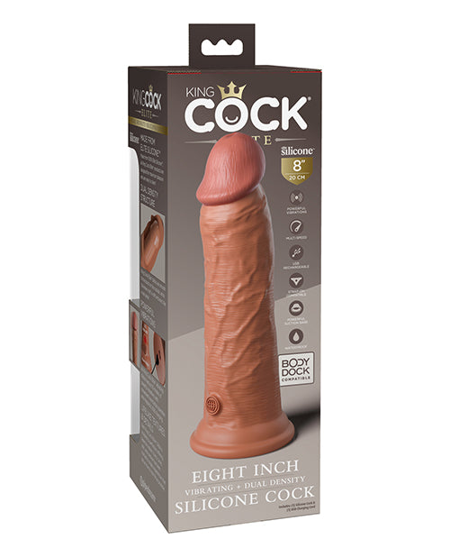 KING COCK ELITE 8 IN VIBRATING DUAL DENSITY TAN - PD577822