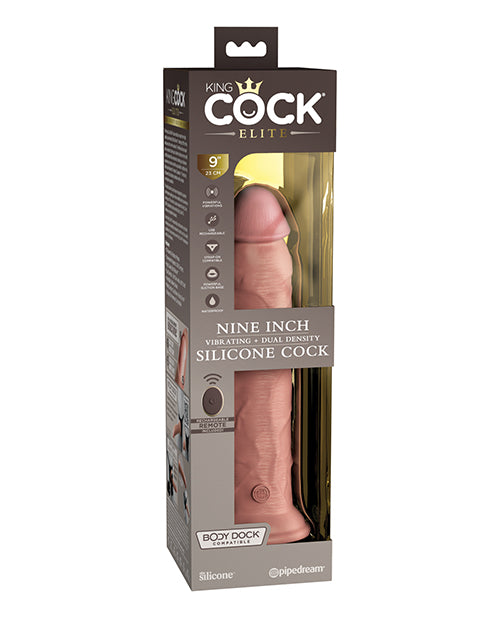 KING COCK ELITE 9 IN VIBRATING DUAL DENSITY LIGHT - PD577921
