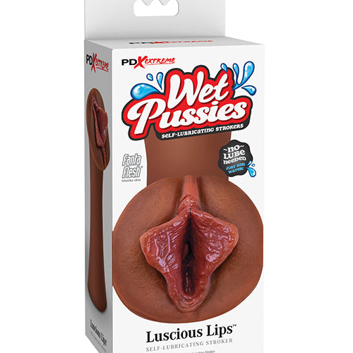 PDX EXTREME WET PUSSIES LUSCIOUS LIPS BROWN - PDRD43729