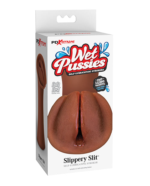 PDX EXTREME WET PUSSIES SLIPPERY SLIT BROWN - PDRD43929
