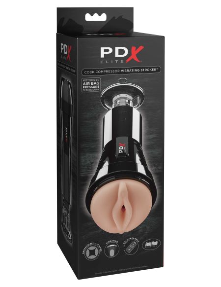 PDX ELITE COCK COMPRESSOR VIBRATING STROKER - PDRD509