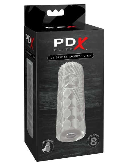 PDX ELITE EZ GRIP STROKER CLEAR - PDRD514