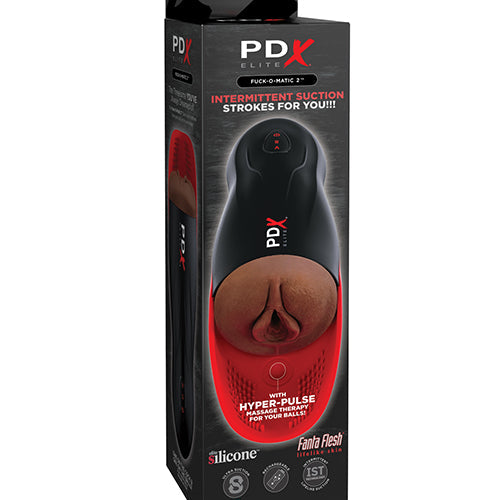 PDX FUCK-O-MATIC W/ HYPER PULSE BROWN - PDRD54329