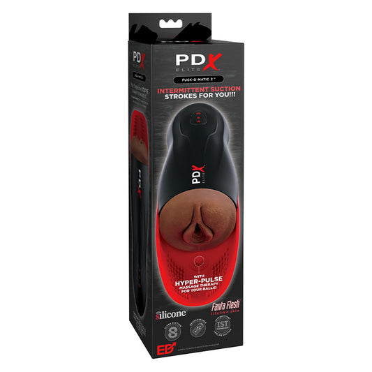 PDX Elite Fuck-O-Matic 2 Rechargeable Vibrating Suction Stroker with Silicone Pulsation Cradle-Pinkfoxxx