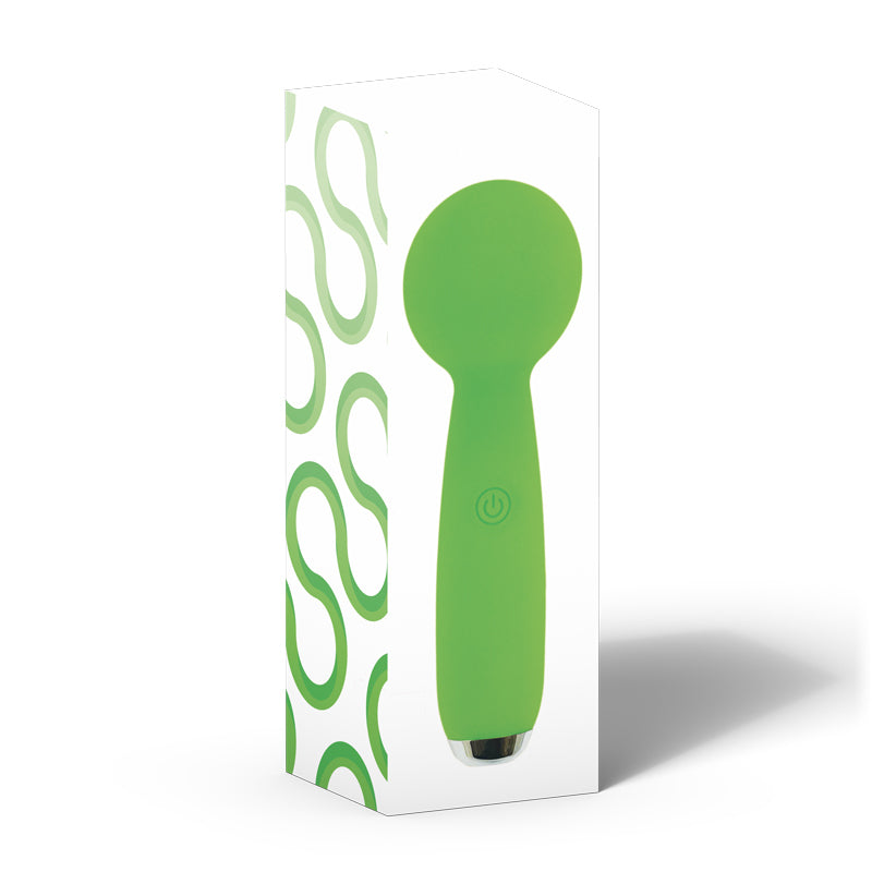 PETITES LIL EXCLAIM MINI WAND VIBRATOR GREEN - FRPET009027