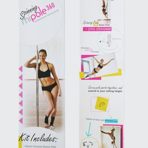 MI POLE SPINNING PROFESSIONAL DANCE POLE (NET)(Out End Oct) - PKBMI360