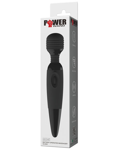 PRETTY LOVE POWER WAND-BLACK SILICONE VIBRATOR - PLBIBW055009