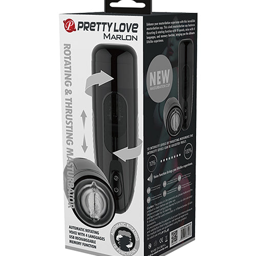 PRETTY LOVE MARLON THRUSTING & ROTATING MASTURBATOR - PLBM00900T60