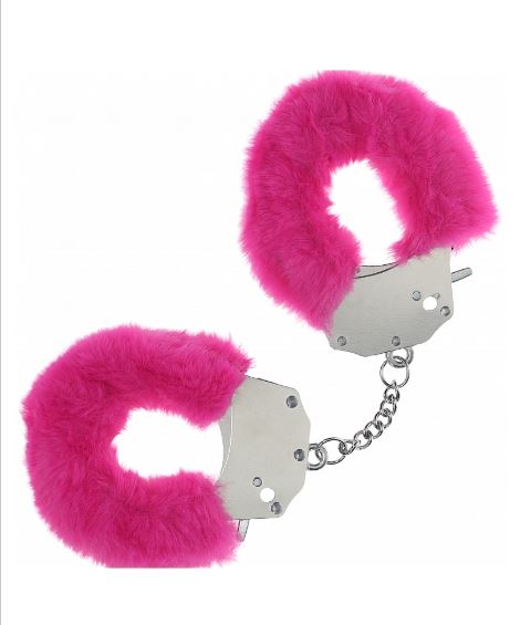 OUCH! HEAVY DUTY FLUFFY HANDCUFFS - PINK - SHTOU1046PNK