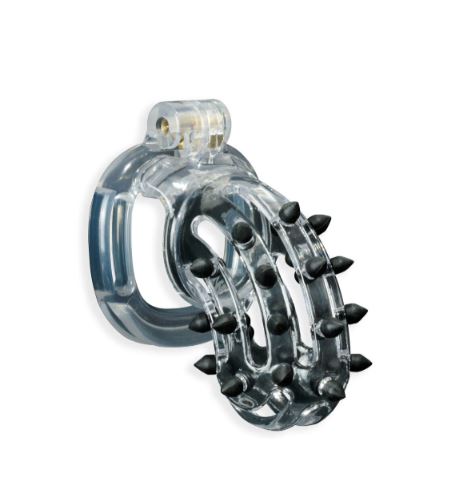 KINK CHASTITY PRICK COCK CAGE M CLEAR - FRKINK002285