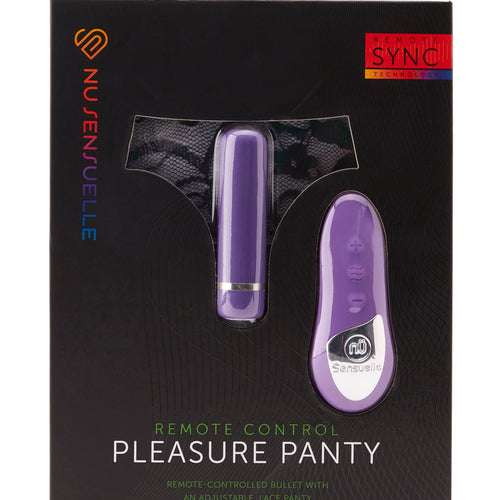 SENSUELLE PLEASURE PANTY PURPLE REMOTE CONTROL - NCBTW55PU