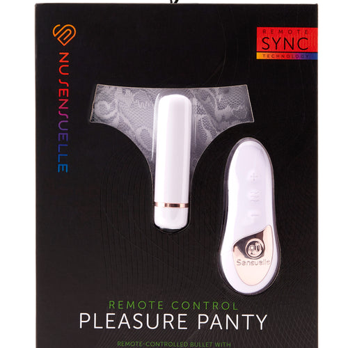 SENSUELLE PLEASURE PANTY WHITE REMOTE CONTROL - NCBTW55WH