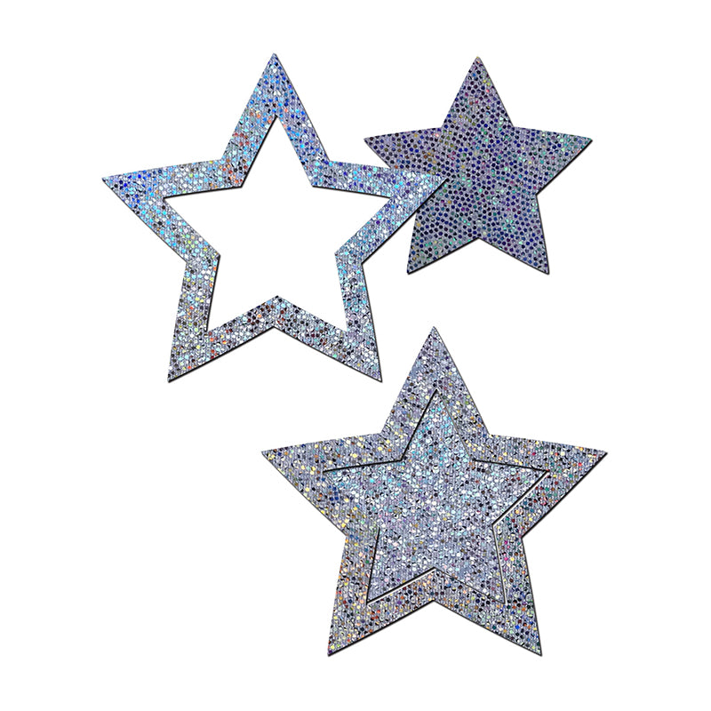 Pastease Peek-a-Boob: Glitter Frame & Center Nipple Pasties-Pinkfoxxx