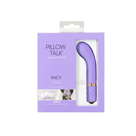 Pillow Talk Special Edition Racy Rechargeable Silicone Mini G-Spot Vibrator with Swarovski Crystal Purple-Pinkfoxxx