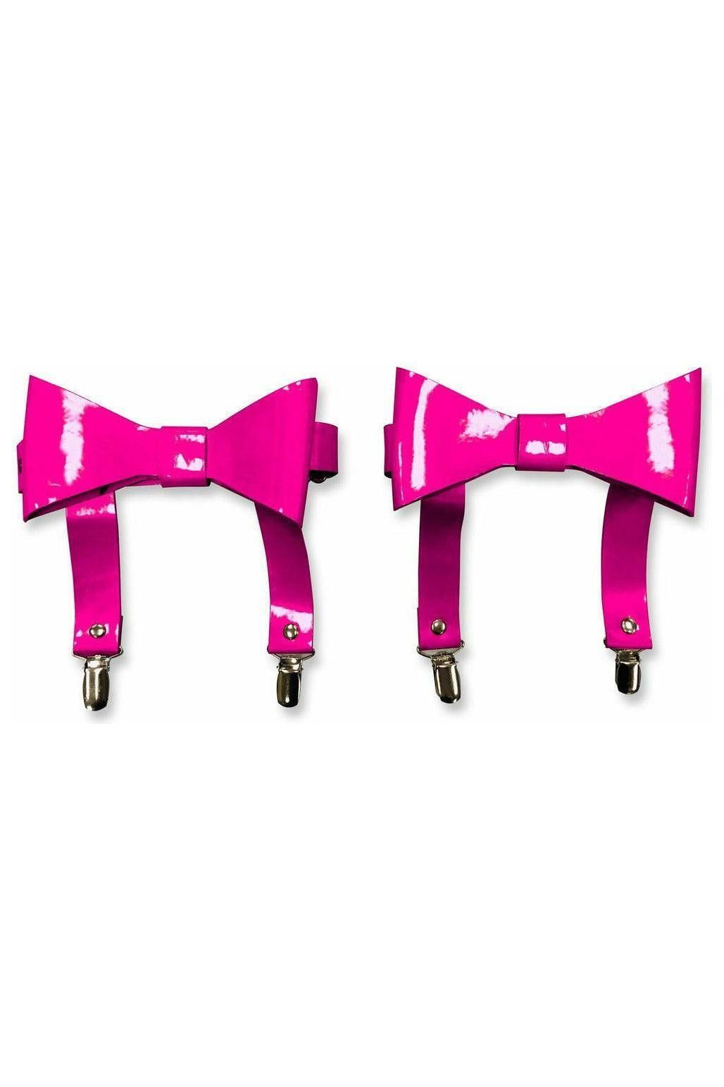 Pink Patent Garters (set of 2)