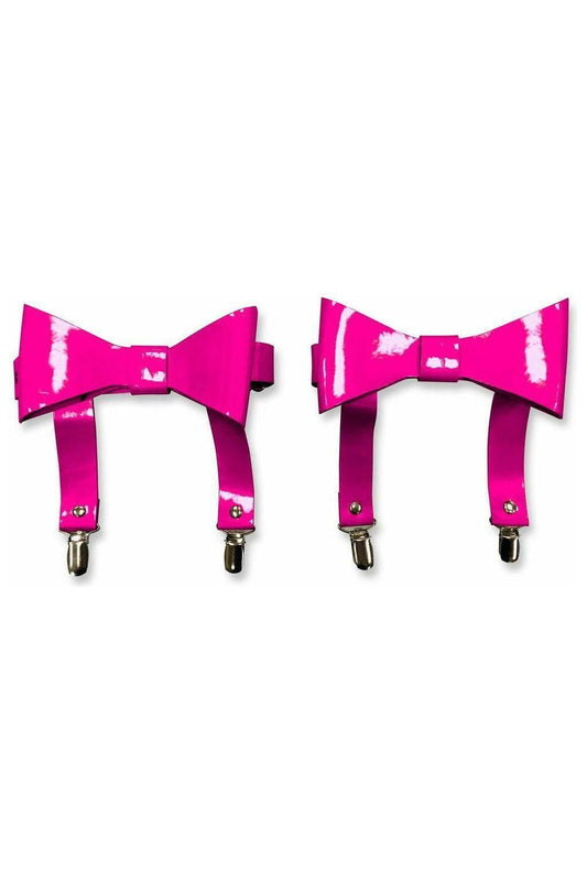 Pink Patent Garters (set of 2)