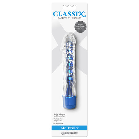 Pipedream Classix Mr. Twister 6.5 in. Vibrator and Sleeve Set-Pinkfoxxx