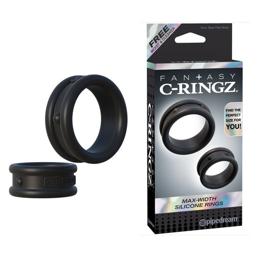 Pipedream Fantasy C-Ringz Max-Width Silicone Rings 2-Piece Set-Pinkfoxxx