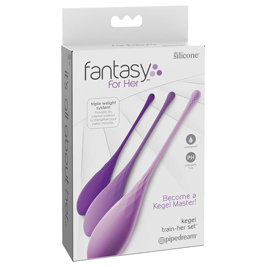 Pipedream Fantasy For Her 3-Piece Silicone Kegel Train-Her Set-Pinkfoxxx