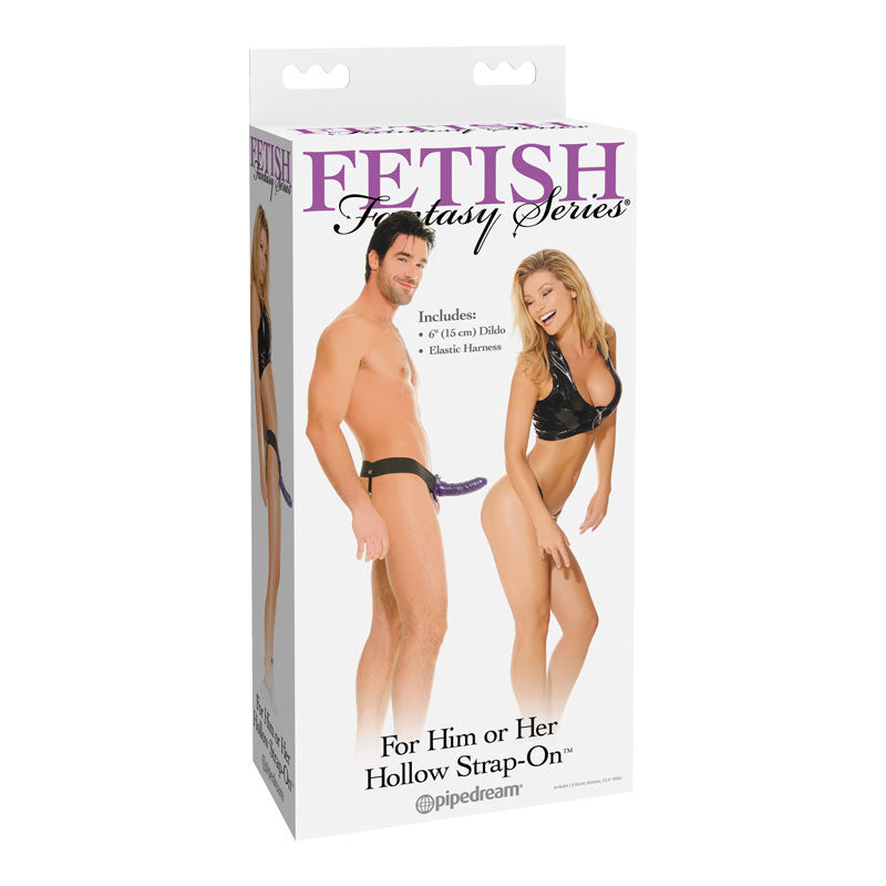Pipedream Fetish Fantasy Series For Him or Her 6 in. Hollow Strap-On-Pinkfoxxx