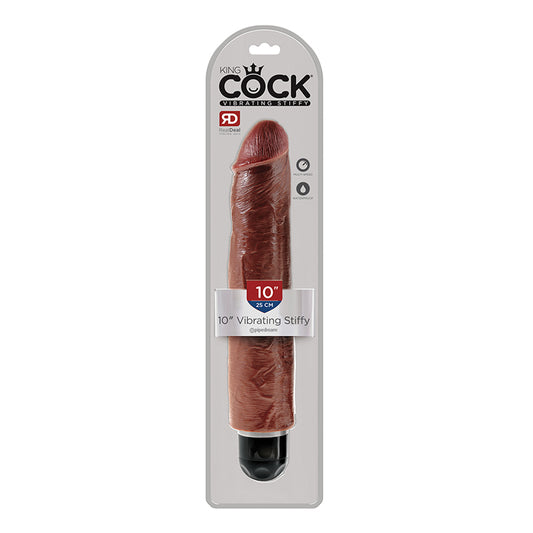 Pipedream King Cock 10 in. Vibrating Stiffy Realistic Dildo-Pinkfoxxx