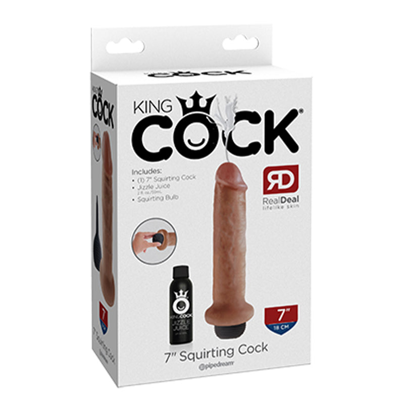 Pipedream King Cock 7 in. Squirting Cock Realistic Dildo-Pinkfoxxx