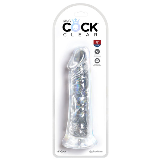 Pipedream King Cock Clear. Cock Realistic Dildo With Suction Cup-Pinkfoxxx