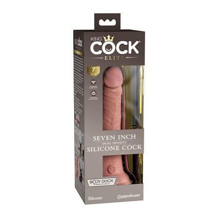 Pipedream King Cock Elite 7 in. Dual Density Silicone Cock Realistic Dildo With Suction Cup
