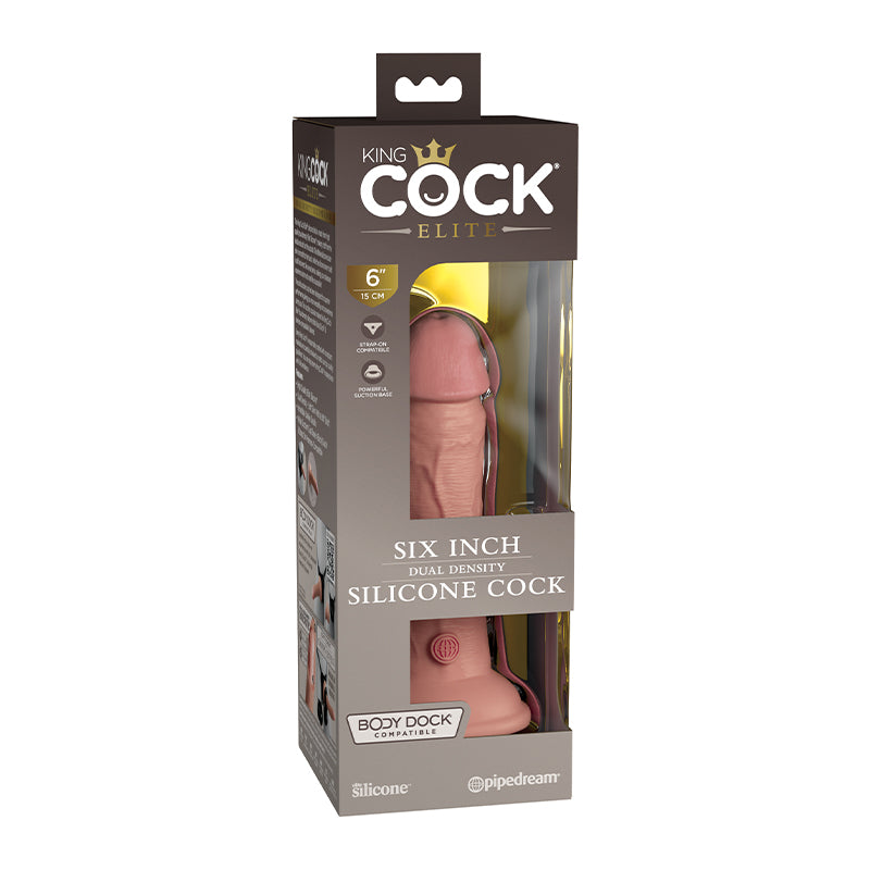 Pipedream King Cock Elite. Dual Density Silicone Cock Realistic Dildo With Suction Cup-Pinkfoxxx