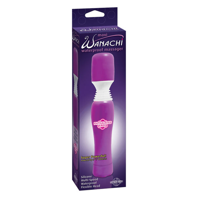 Pipedream Maxi Wanachi Waterproof Massager Flexible Silicone Wand Vibrator-Pinkfoxxx