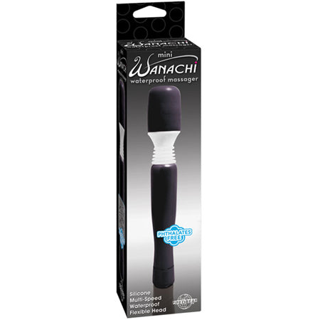 Pipedream Mini Wanachi Waterproof Massager Flexible Silicone Wand Vibrator-Pinkfoxxx