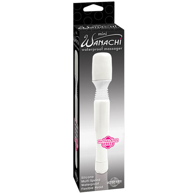 Pipedream Mini Wanachi Waterproof Massager Flexible Silicone Wand Vibrator-Pinkfoxxx