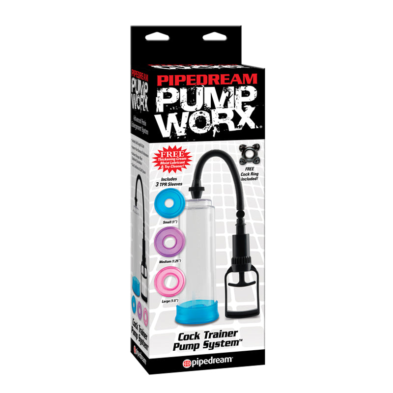 Pipedream Pump Worx 4-Piece Cock Trainer Pump System Clear/Assorted-Pinkfoxxx