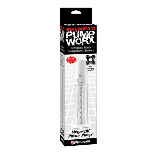 Pipedream Pump Worx MEGA-VAC Power Pump Clear/White-Pinkfoxxx