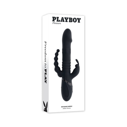 Playboy Big Bunny Energy Rechargeable Silicone Triple Stim Vibrator 2AM-Pinkfoxxx