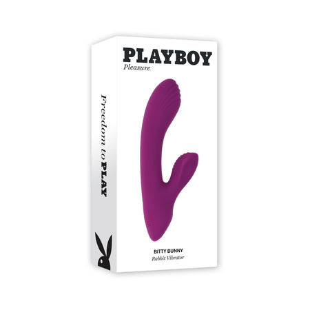 Playboy Bitty Bunny Rechargeable Silicone Mini Rabbit Vibrator Wild Star-Pinkfoxxx