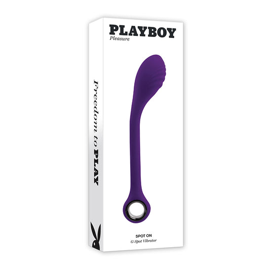 Playboy Spot On Rechargeable Posable Silicone G-Spot Vibrator Acai-Pinkfoxxx