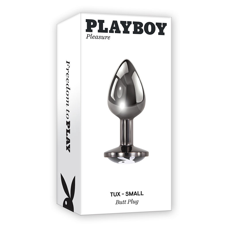 Playboy Tux Metal Anal Plug Hematite-Pinkfoxxx